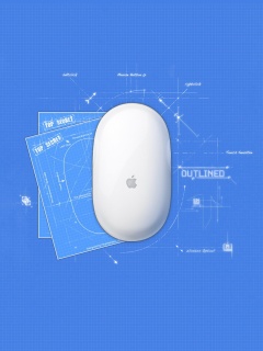 Чертеж яблочной мышки обои