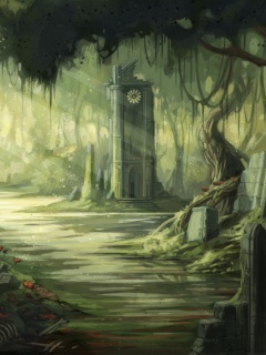 Руины эльфийского города обои