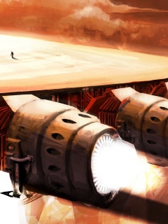 Разгон космического корабля обои