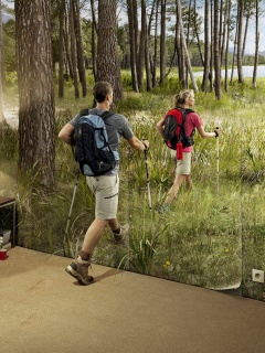 Реклама фотообоев обои