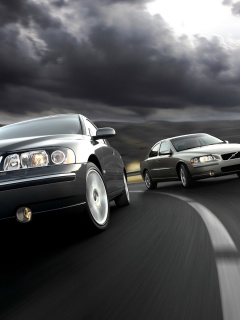 Два седана вольво на повороте обои