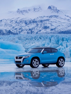 Внедорожник Фольксваген на льду обои