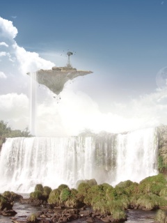 Ферма на летающем острове обои