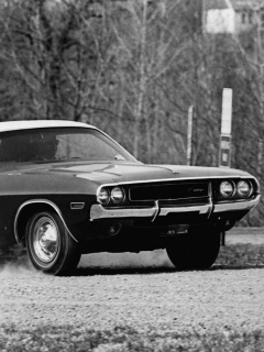 Черно-белое фото Dodge обои