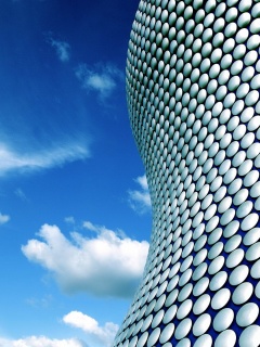 Стена из белых кругов обои