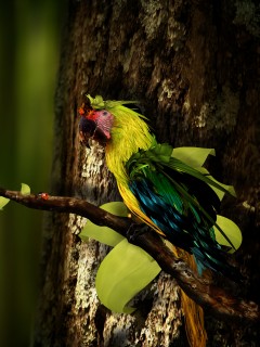 Попугай обои