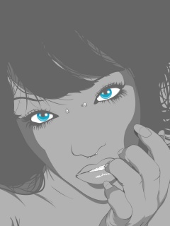 Девушка с пирсингом обои