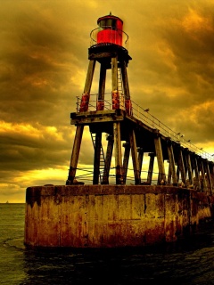 Деревянный маяк обои