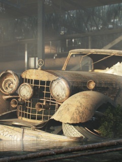 Гниющий ретро мерседес обои