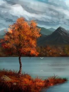 Осень в предгорье обои