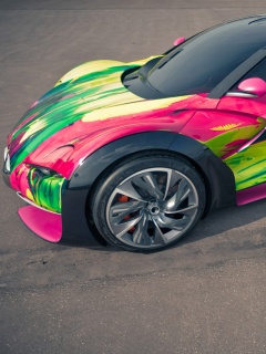 Раскрашенный спорткар ситроен обои