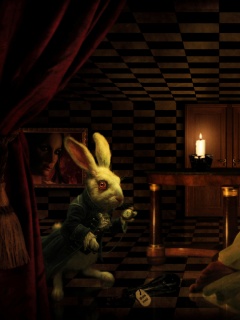 Алиса и белый кролик обои