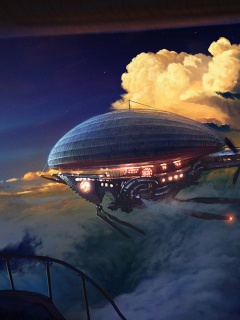 Инопланетный дирижабль обои