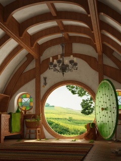 Дом хоббитов обои