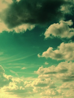 Зеленое небо обои