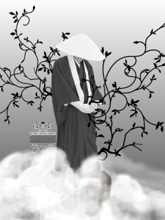 Молящийся монах обои