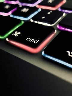 Разноцветная клава макбука обои