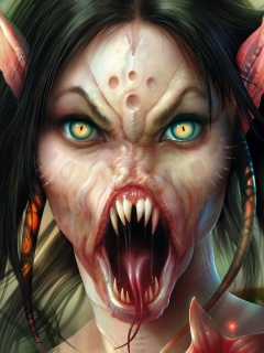 Эльфийка монстр обои