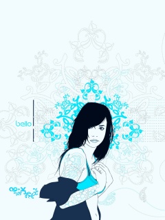 Векторная девушка обои