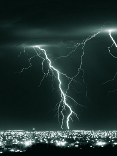 Гроза над городом обои