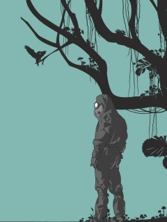 Человек в защитном костюме обои