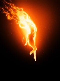 Огненная девушка обои