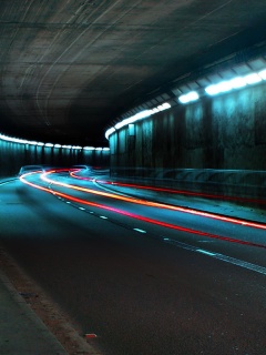 Огни в тоннеле обои