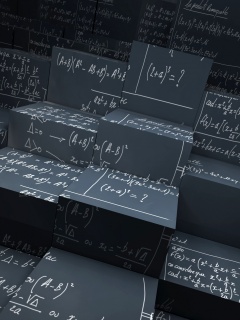 Черные кубы в уравнениях обои