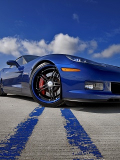 Синий спорткар обои