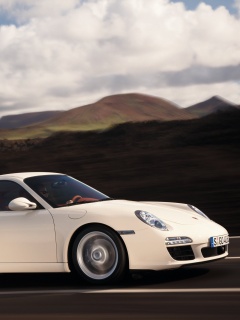 Белый порш обои