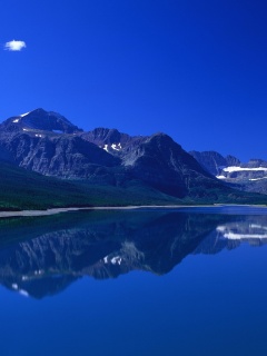 Синее горное озеро обои