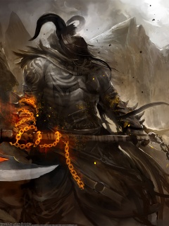 Демон с топором обои