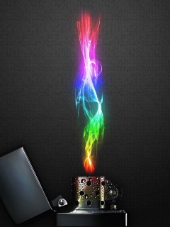 Радужный огонь обои