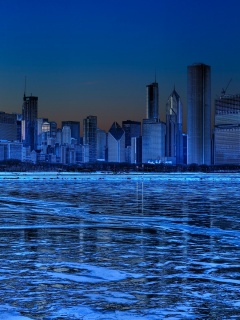 Зима в мегаполисе обои