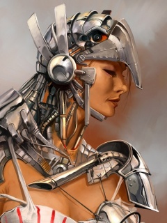 Девушка в силовой броне обои