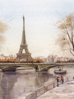 Рисунок Эйфелевой башни обои