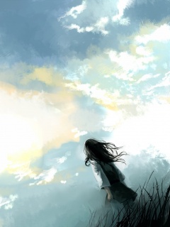 Одинокая девочка обои