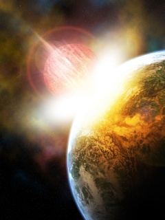 Восход за горизонтом обои