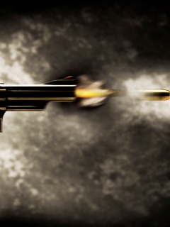 Выстрел из револьвера обои