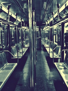 Пустой вагон метро обои
