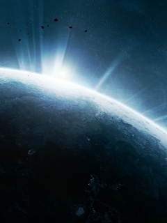 Восход над планетой обои