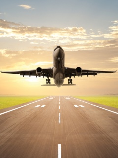 Взлетающий самолет обои