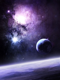 Черный космический туман обои