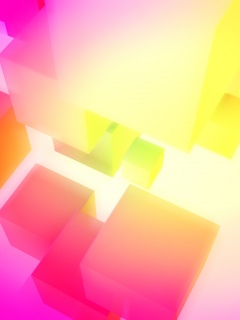 Розовые и желтые кубики обои