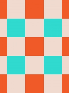 Оранжевые голубые и белые клетки обои