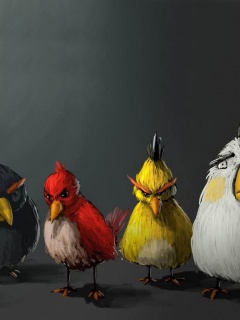 Злые птицы обои