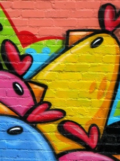 Граффити Курица с цыплятами обои