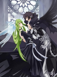 Танец под витражом обои