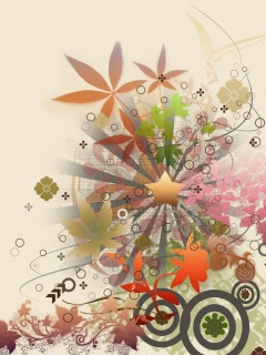 Звездно-листовая абстракция обои