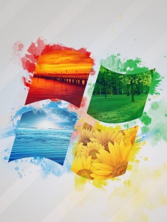 Логотип Winfdows bз фотографий природы обои